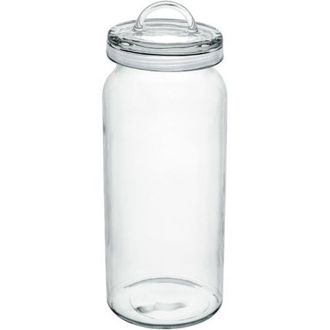 Pote Hermético de Vidro 1,5L Transparente 27x10x10cm Mantimentos Cozinha Tampa