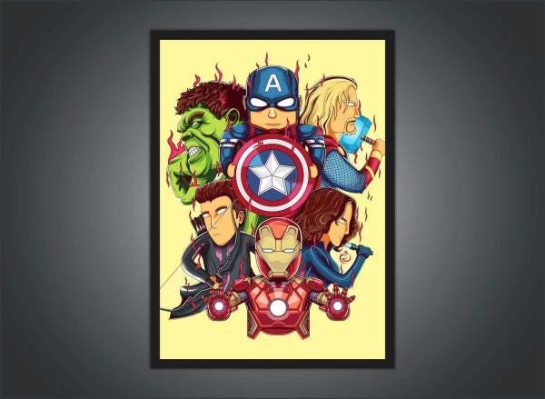 Quadro Decorativo Vingadores Super Heróis Com Moldura G10 - 3