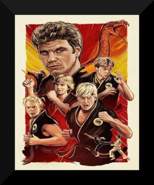 Quadros Série Cobra Kai 2 Und. 25X30Cm Com Vidro Sa11 - 2