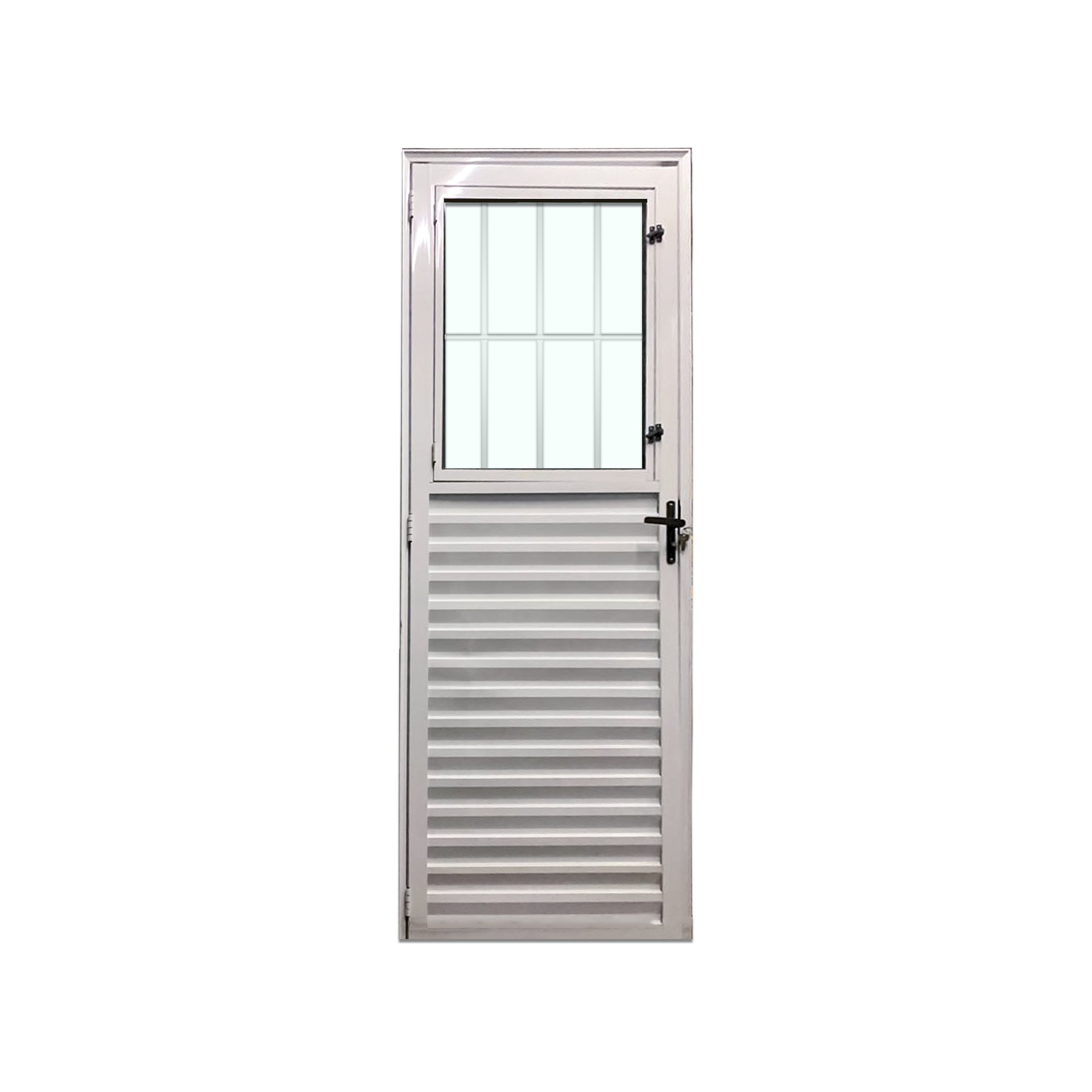 Porta Social Branco D 210x80 Linha 25 Esmeralda Vidro Liso