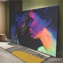 Ver imagem 2 de Quadro Arte Fluor Psico 90X60Cm Slim Preta P007