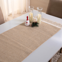 Ver mais imagens de Caminho Trilho de Mesa Decorê 130x46cm com Franja: Bege