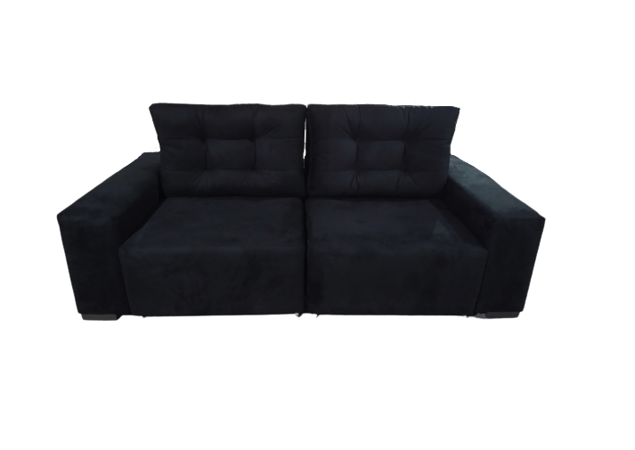 Sofá Master Retratil e Reclinavel Preto MadeiraMadeira