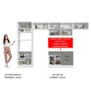 Ver imagem 6 de Armário de Cozinha Completa 350cm Branco/Cinza Agata Madesa 01