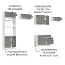 Ver imagem 5 de Armário de Cozinha Completa 350cm Branco/Cinza Agata Madesa 01