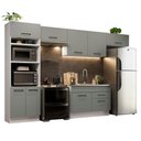 Ver imagem 3 de Armário de Cozinha Completa 350cm Branco/Cinza Agata Madesa 01