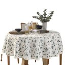Ver imagem 1 de Toalha de Mesa - Clean - Botânica - Redonda - 4 Lugares - Dohler
