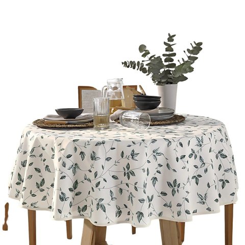 Toalha de Mesa - Clean - Botânica - Redonda - 4 Lugares - Dohler