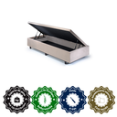 Ver imagem 5 de Cama Box Baú Solteirão 96x203x42cm Suede com Pistão a Gás