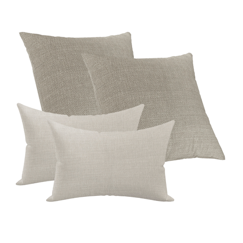 2 Capas de Almofadas Decorativa 50x50 e 2 Capa 30x50cm Caqui