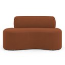 Ver imagem 4 de Sofá Compacto Moderno Orgânico Sora 100cm Suede Terracota - Desk Design