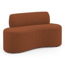 Ver imagem 2 de Sofá Compacto Moderno Orgânico Sora 100cm Suede Terracota - Desk Design