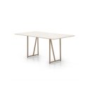 Ver imagem 2 de Mesa Victoria Dc Rt.1,20 x 0,80 MDF c/Vidro - Champagne - Off White