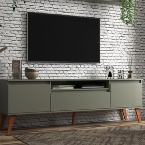 Rack para Tv 180cm Retro Mdf Verde Dallas - On Móveis
