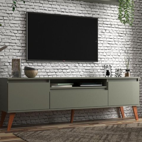 Rack para Tv 180cm Retro Mdf Verde Dallas - On Móveis