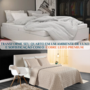 Ver imagem 4 de Jogo de Cama Casal Queen Size Agata Bordado 200 Fios Super Elegante:avela