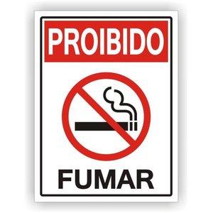 Placa Proibido Fumar Sinalização 20x30cm