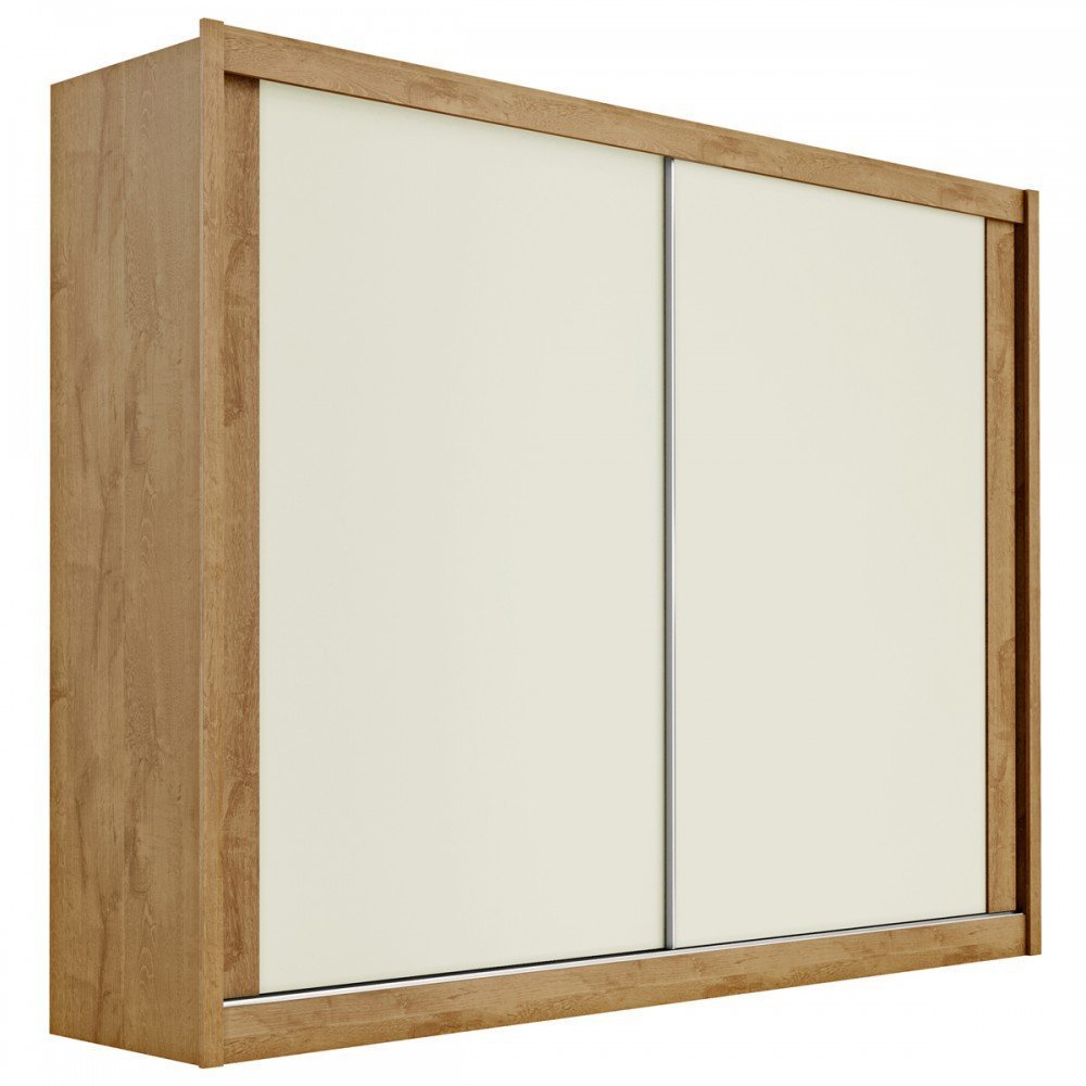 Guarda-roupa Casal Creta 2 Portas 4 Gavetas 100% Mdf Flex Amendoa/off White - Europa Móveis - 6