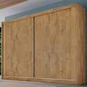 Ver imagem 1 de Guarda-roupa Casal Creta 2 Portas 4 Gavetas 100% Mdf Flex Amendoa/off White - Europa Móveis