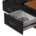 Ver imagem 3 de Rack Suspenso Organic Preto/freijó - Ej Móveis