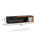 Ver imagem 5 de Rack Suspenso Organic Preto/freijó - Ej Móveis