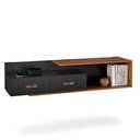 Ver imagem 2 de Rack Suspenso Organic Preto/freijó - Ej Móveis