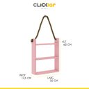 Ver imagem 2 de Nicho Prateleira Decorativo Corda 60 Cm Sala Quarto Escritório Banheiro Mdp Rosa - Clicklar