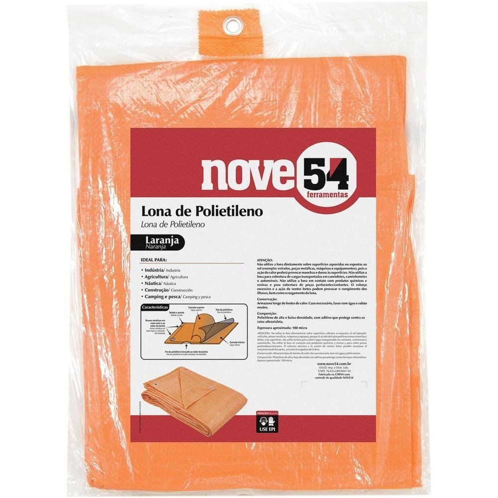 Lona Polietileno 4x3m Laranja 100 Micras Leve - Nove54 - 2