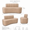 Ver imagem 5 de Sofá Decorativo Orgânigo Curvo Sala de Estar Recepção Estudio Estilo Feijao - Paraná Metal:Bege