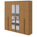 Ver imagem 2 de Guarda-Roupa Casal Alonzo 6 Portas 100% MDF com Espelho Amêndoa Clean