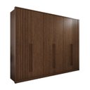 Ver imagem 2 de Guarda-Roupa 6 Portas 6 Gavetas Anápolis Plus Ripado 100% MDF Marrom/New Canion