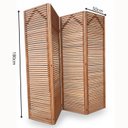 Ver imagem 3 de Biombo Decorativo Ripado Sanfonado 4 Folhas Madeira Maciça 180cm Marrom Liver
