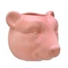 Vaso De Parede Cachepot Urso Rosa Cerâmica - 2