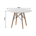 Ver imagem 3 de Mesa Eames Eiffel Infantil Madeira Tampo 68cm Redondo Branco