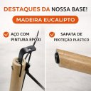 Ver imagem 4 de Mesa Sala e Jantar Eames Eiffel 70cm Tampo de Madeira Preto Redondo Base 4 Pés Cozinha