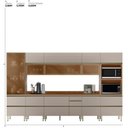 Ver imagem 3 de Cozinha Completa Modulada 8 Peças 100% MDF Proença Bege/Nogueira/Nude Prime
