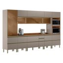 Ver imagem 2 de Cozinha Completa Modulada 8 Peças 100% MDF Proença Bege/Nogueira/Nude Prime
