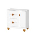 Ver imagem 1 de Cômoda Infantil Apolo 4 Gavetas 1 Porta Sapateira para Quarto Bebê Reller Branco Fosco