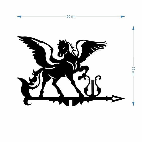 Quadros Decorativos Pegasus Em Mdf Preto 39X60Cm - 3