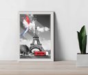 Ver imagem 1 de Quadro Decorativo Paris Torre Eiffel Sala + Vidro 33x25 A4:branco