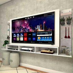 Painel com Espelho para TV até 65" Multimóveis Nairóbi Plus FG3149 Branco - 3