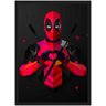 Quadro Decorativo Super Heróis Deadpool Nerdy Geek Moldura 4 - 1
