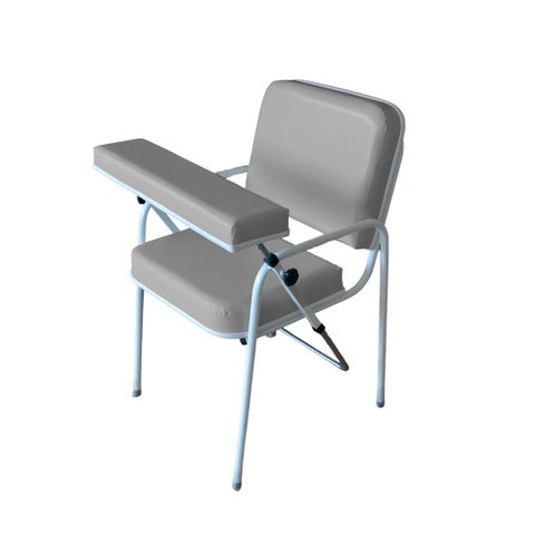 Cadeira de Coleta de Sangue Comfort com Suporte de Braço Frontal Cinza