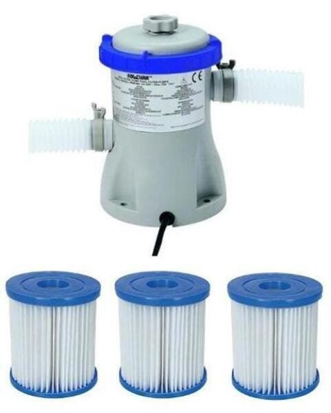 Bomba Filtrante Bestway 1249 Lh 220V Com 03 Refis Filtro - 1