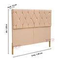 Ver imagem 2 de Cabeceira Painel para Cama Box Pés de Madeira 1.40 Império - Cor Off/white