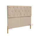 Ver imagem 5 de Cabeceira Painel para Cama Box Pés de Madeira 1.40 Império - Cor Off/white