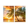 Quadro Paisagem Praia Coqueiros Ao Entardecer decorativo - 1