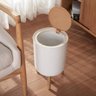 Lixeira Cesto de Lixo com Pé Click Banheiro Cozinha 8 Litros - 6
