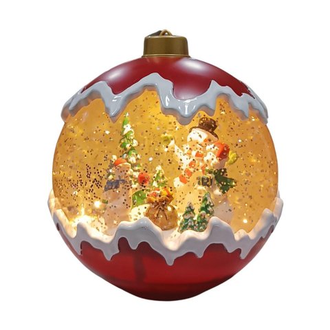 Globo de Natal Decorativo C/led 16,3x15x15cm Colorido 820180