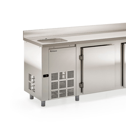 Balcão Frigorífico de Encosto Gbfe-200 Ce Ai - Aço Inox 556l Cuba Lado Esquerdo - Gelopar 220v - 2